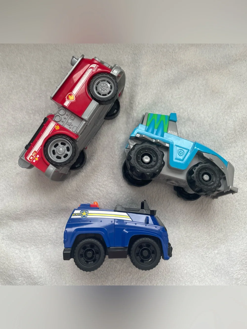 Paw Patrol Kids Toy Vehicle 3 Pack Rex, Marshals, & Chase’s vehicles (No figures